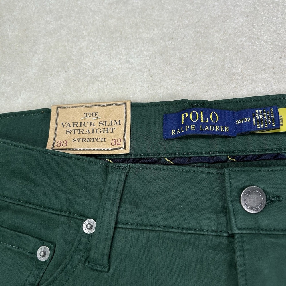 Polo Ralph Lauren Varick Slim Straight Pants Men's 33x32 Stretch Casual Traveler - Picture 3 of 8